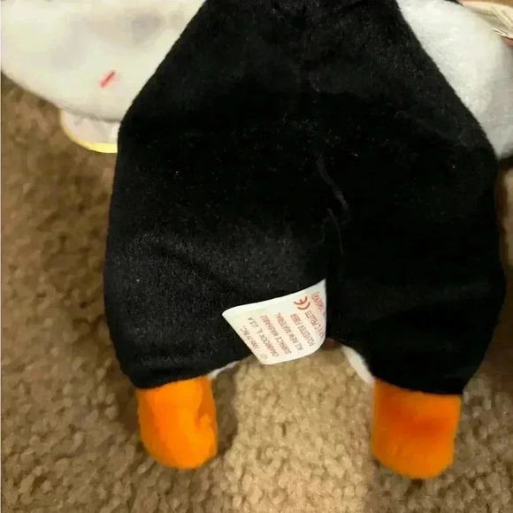 Retired 1998 TY Beanie Baby Buddie Waddle the Penguin with Tag All 3 - Picture 5 of 7